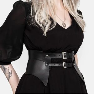 DISTURBIA Prophecy Peplum Waist Corset Belt Faux Leather